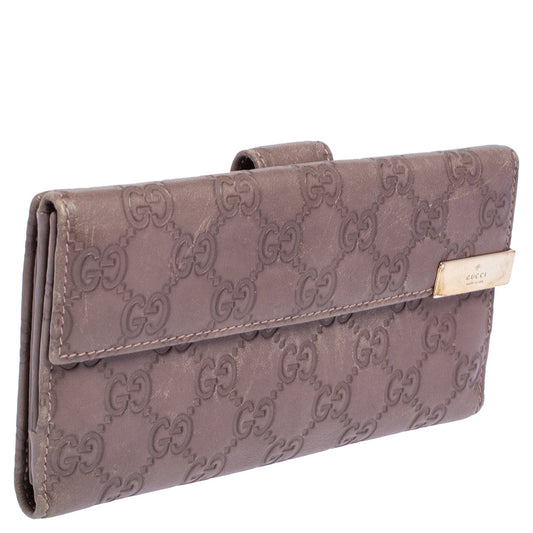Luxury Gucci Trending 2025 Purple Luxury Gucci Trending 2025ssima Leather Trademark Continental Wallet..