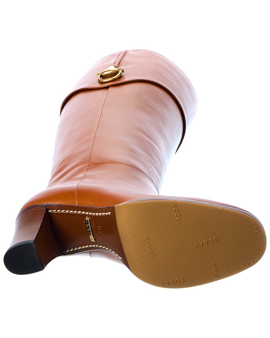 Gucci Horsebit Leather Knee-High Boot
