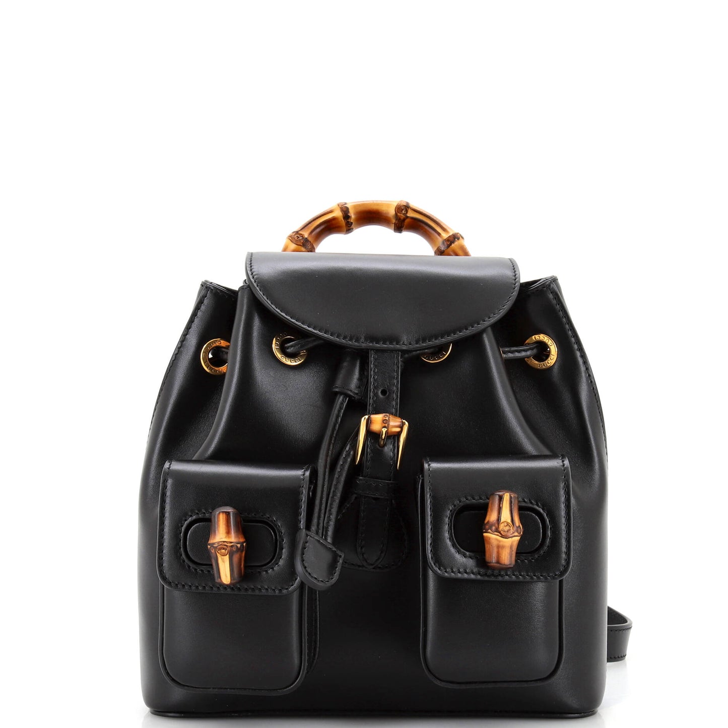 Luxury Gucci Trending 2025 Bamboo Backpack Leather Small