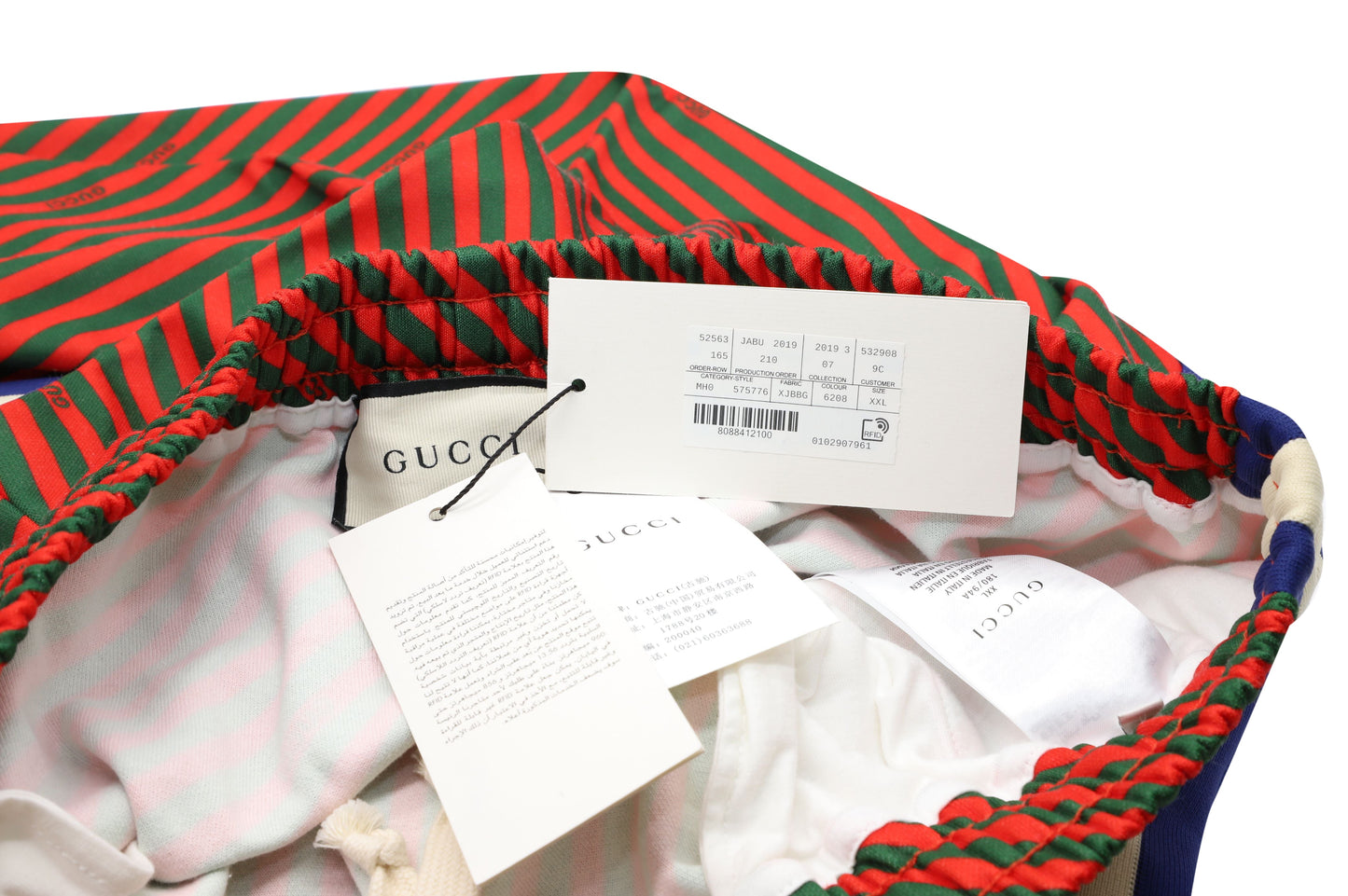 Luxury Gucci Trending 2025 Diagonal Stripe Track Pants in Red Polyester