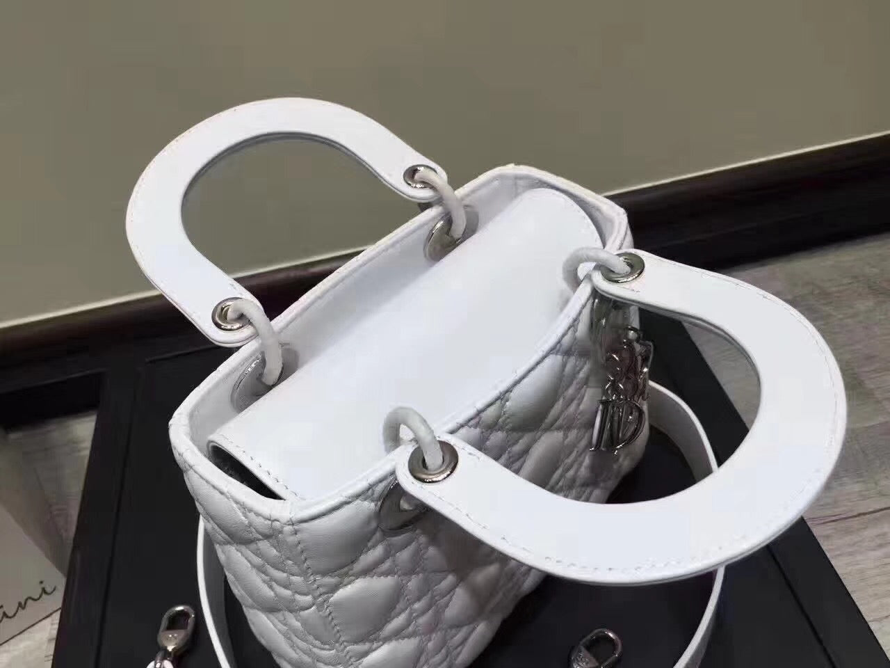 Luxury DiorMy Lady Luxury DiorBag In White Lambskin