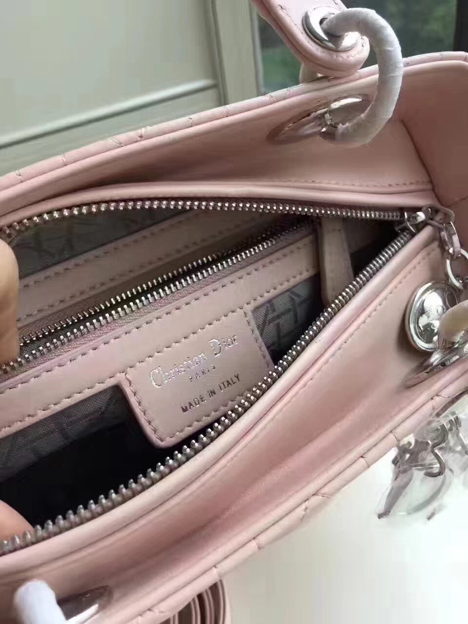 Luxury DiorMedium Lady Luxury DiorBag In Pink Lambskin