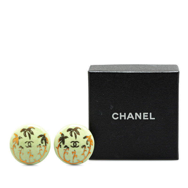 Chanel Vintage Coco Mark Round Earrings