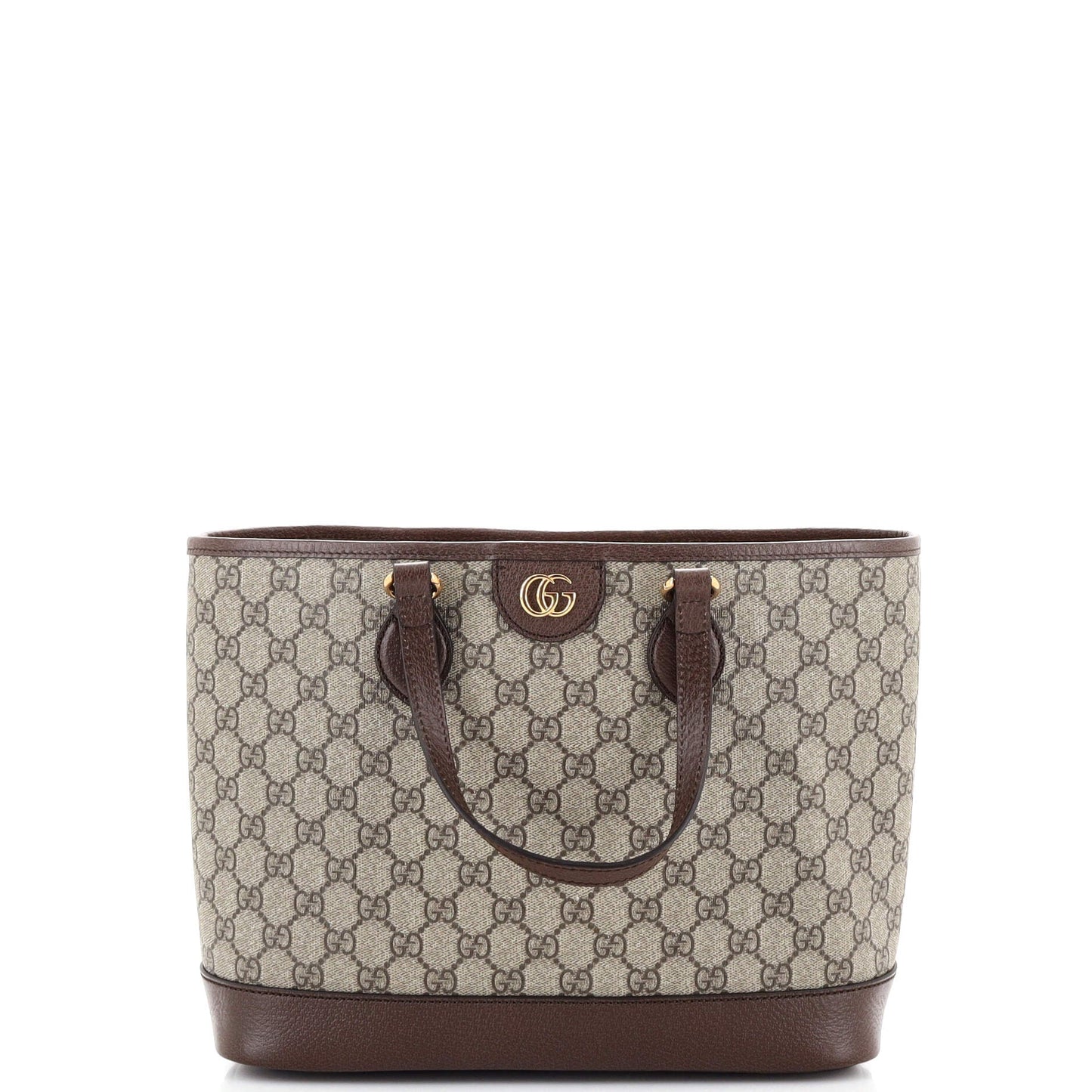 Luxury Gucci Trending 2025 Ophidia Top Handle Shopping Tote GG Coated Canvas and Leather Mini