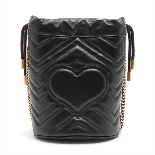 Luxury Gucci Trending 2025 Gg Marmont Leather Chain Shoulder Bag Black 575163