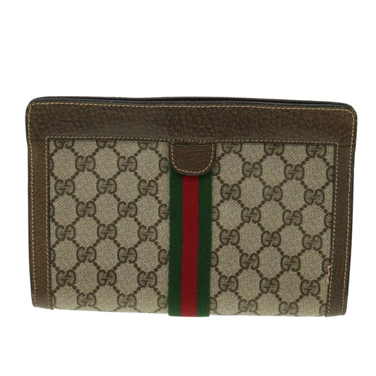 Luxury Gucci Trending 2025 GG Canvas Web Sherry Line Clutch Bag Beige Red Green