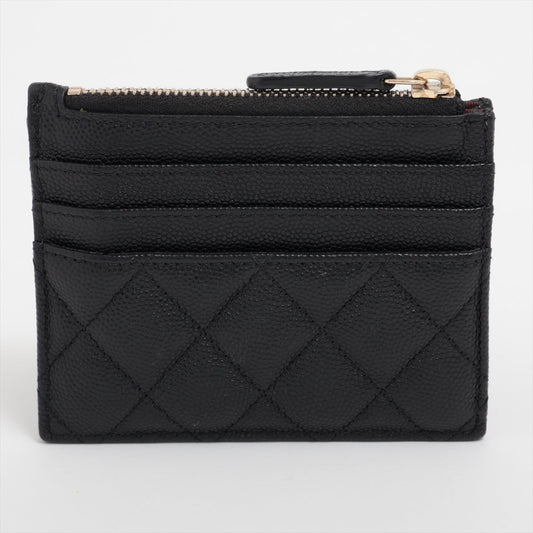 Chanel Matrasse Caviar S Coin Case Black G 29th