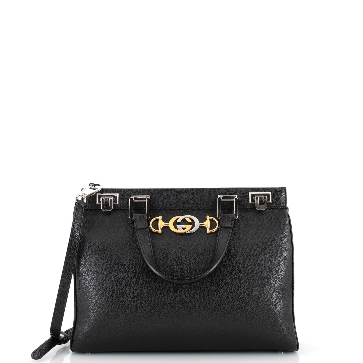 Luxury Gucci Trending 2025 Zumi Top Handle Bag Leather Medium