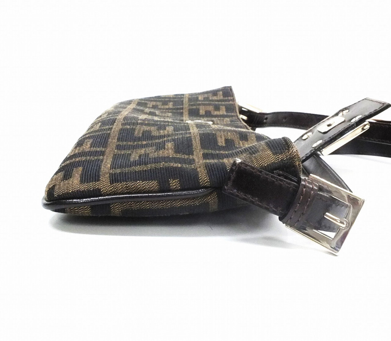 Luxury FendiZucca Canvas Shoulder Bag - '10s