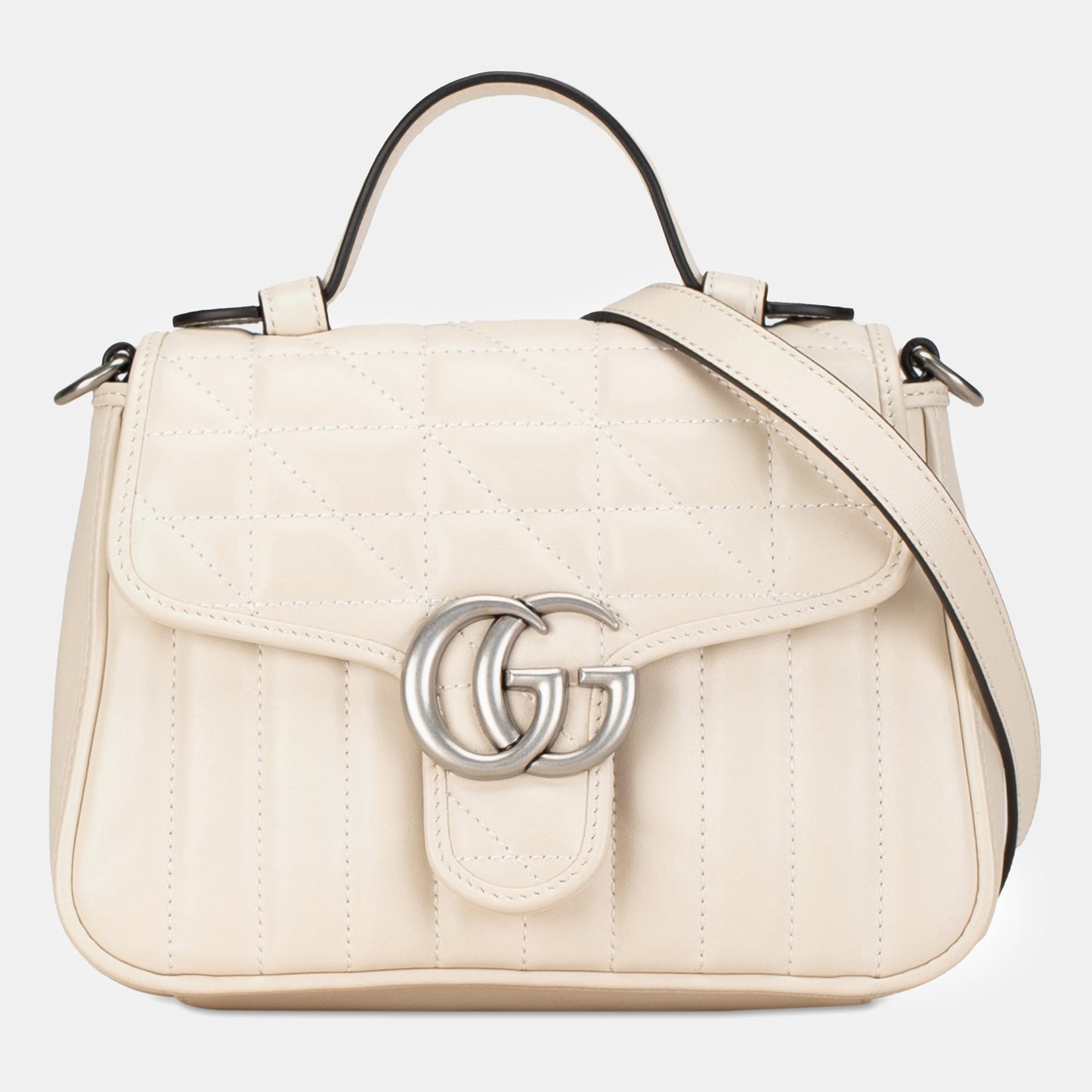 Luxury Gucci Trending 2025 Mini GG Marmont Aria Matelasse Top Handle Bag