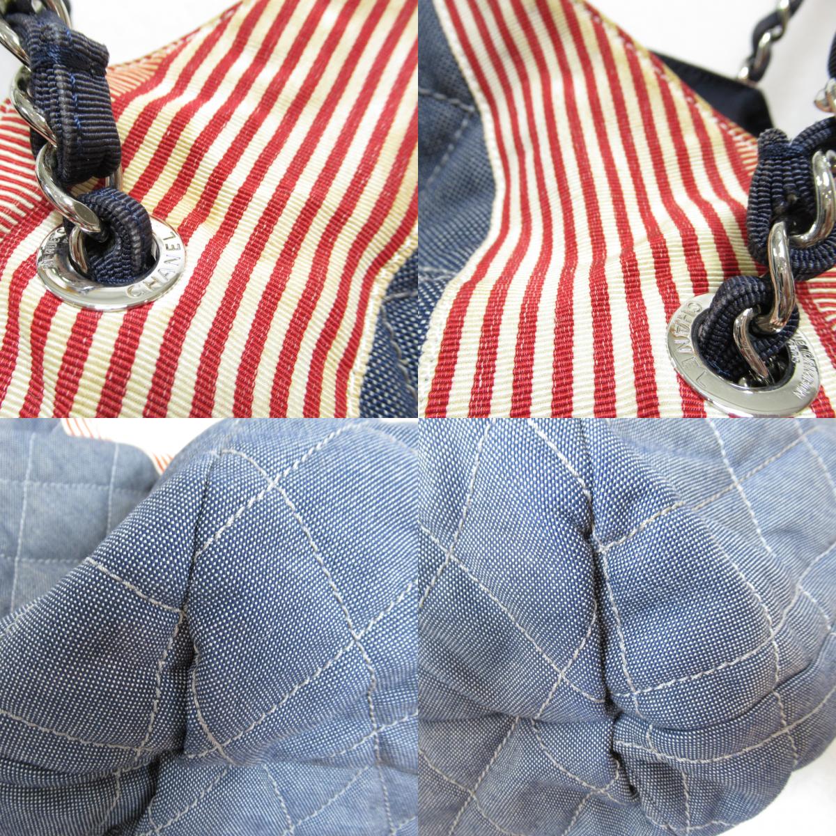 CHANEL CHANEL Coca-Cola GM Shoulder Bag Shoulder Bag Denim Blue Indigo Blue/Red/White A46887