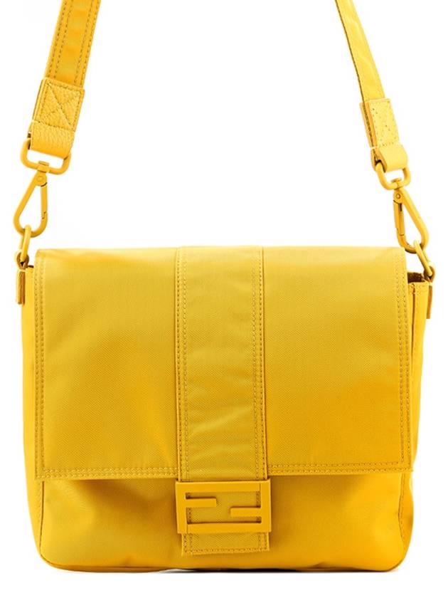 Luxury Fendi Baguette Medium Nylon Messenger Bag Yellow