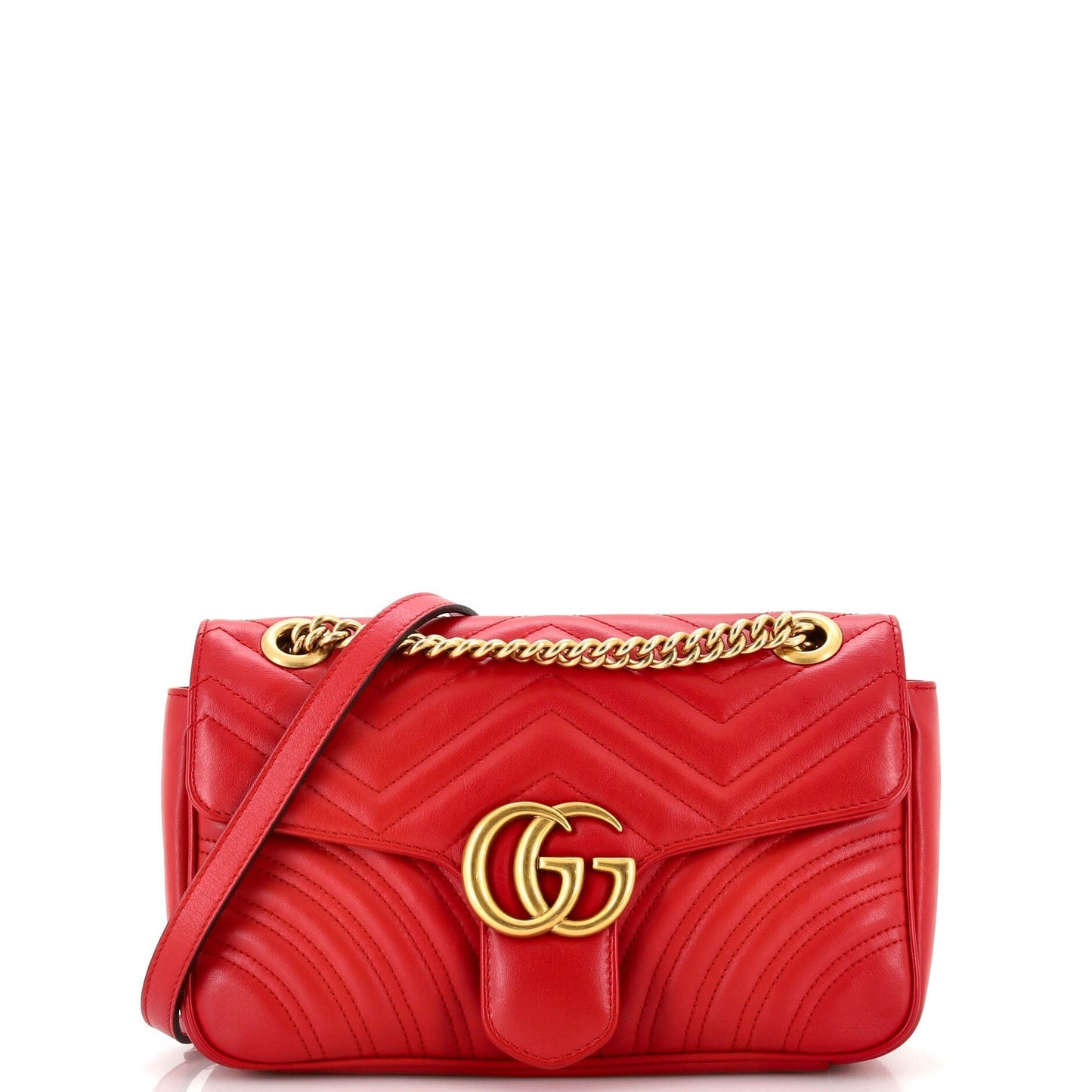 Luxury Gucci Trending 2025 GG Marmont Flap Bag Matelasse Leather Small