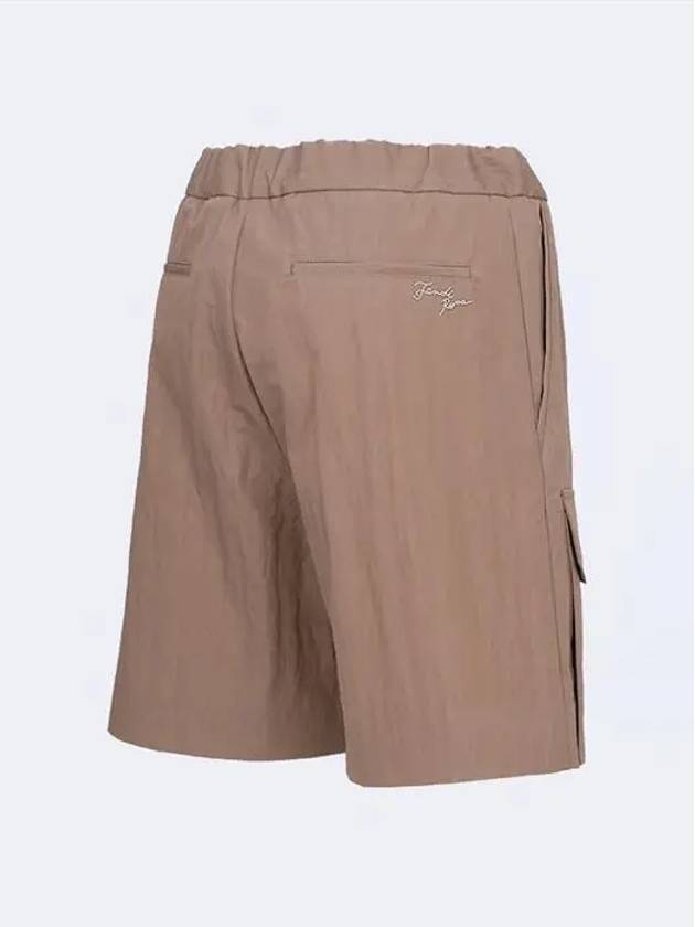 Luxury Fendi Cargo Bermuda Shorts Brown