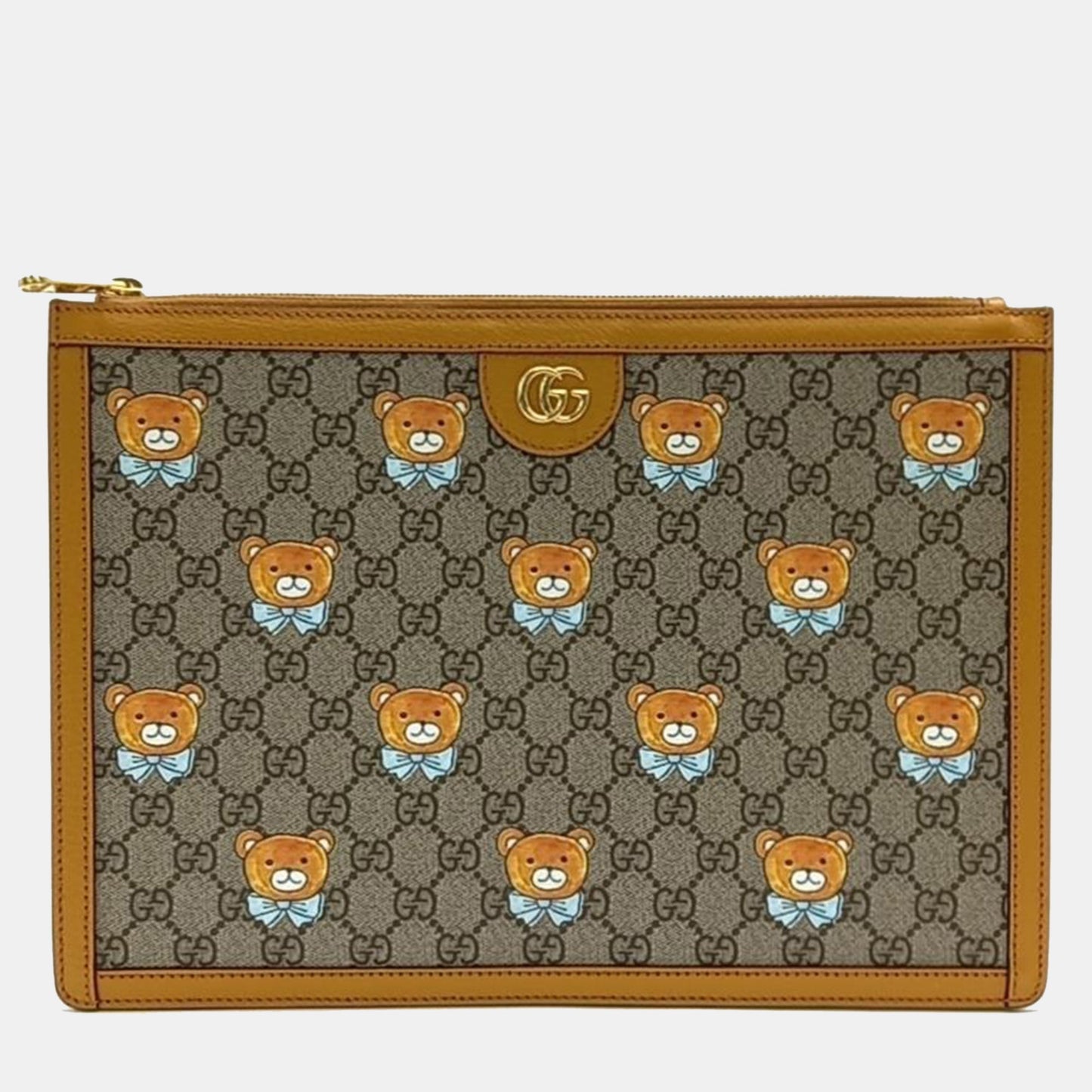 Luxury Gucci Trending 2025 x KAI Beige Printed GG Coated Canvas Pouch