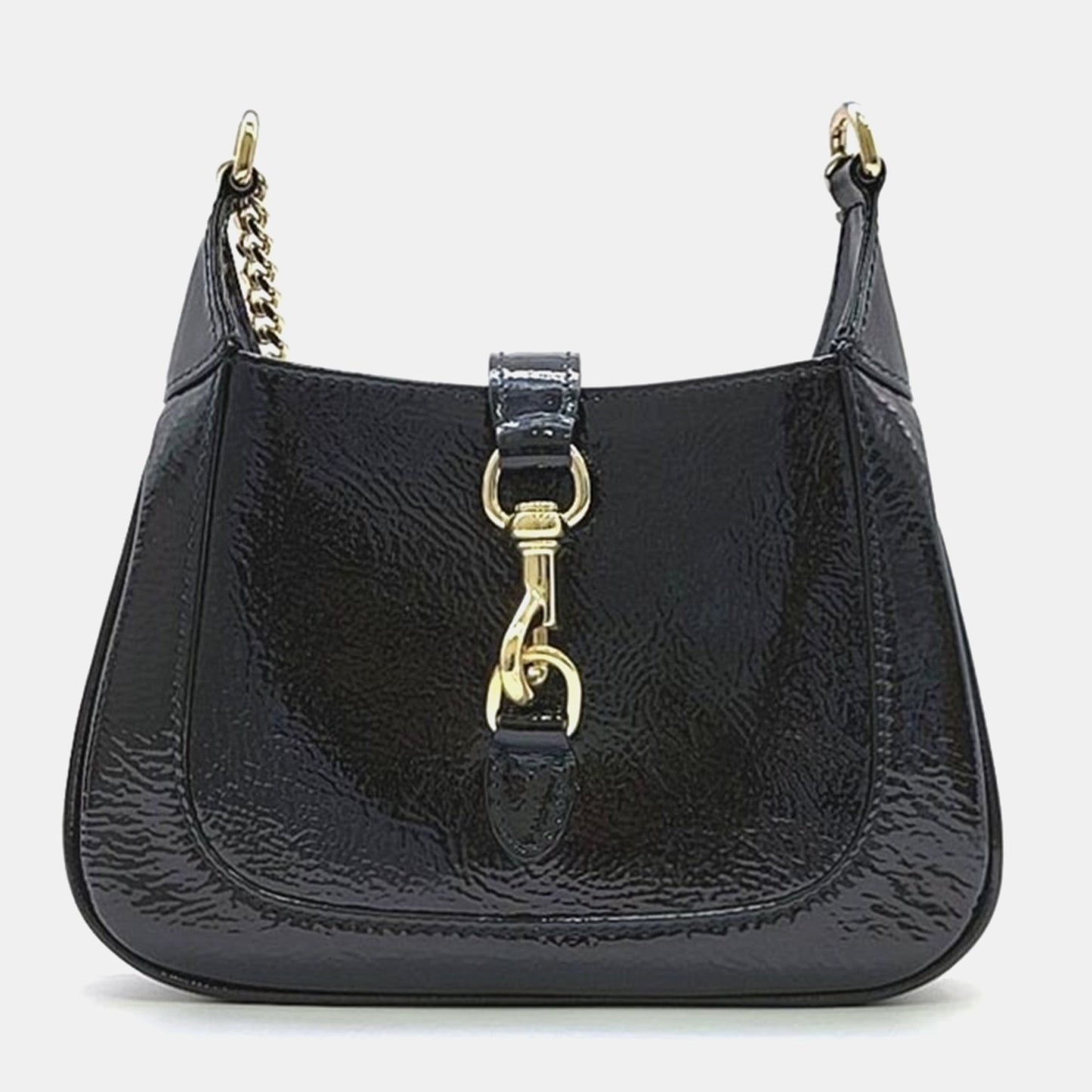 Luxury Gucci Trending 2025 Black Leather Jackie Notte Mini Shoulder Bag