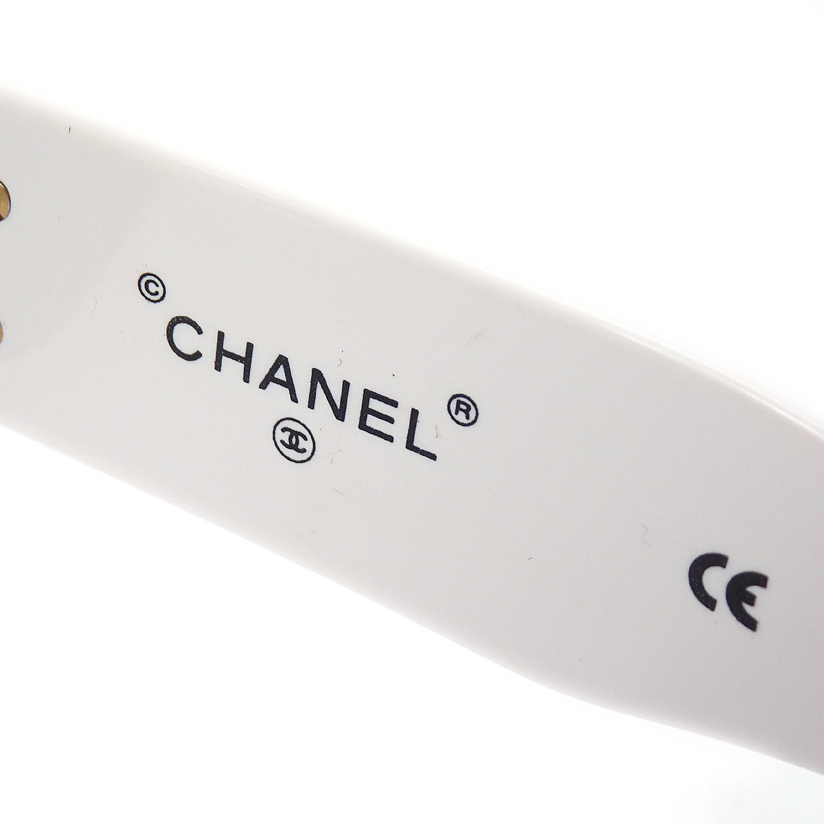 Luxury Chanel Round Sunglasses Eyewear White Small New