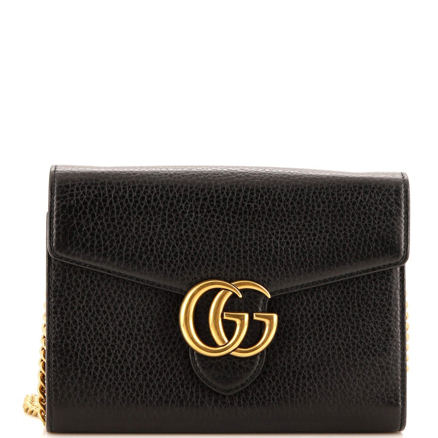 Luxury Gucci Trending 2025 GG Marmont Chain Wallet Leather Mini