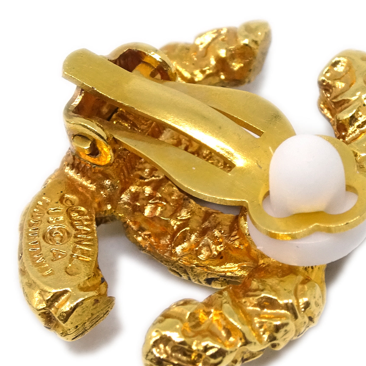 Chanel CC Earrings Clip-On Gold 03A