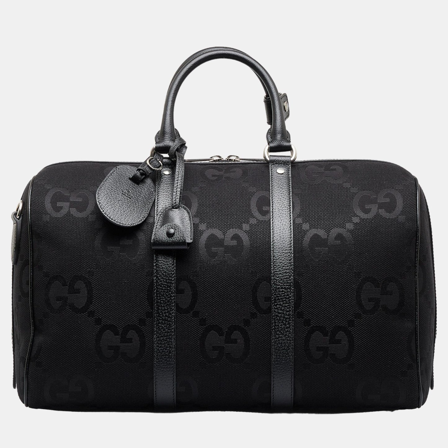 Luxury Gucci Trending 2025 Black Small Jumbo GG Canvas Duffle Bag
