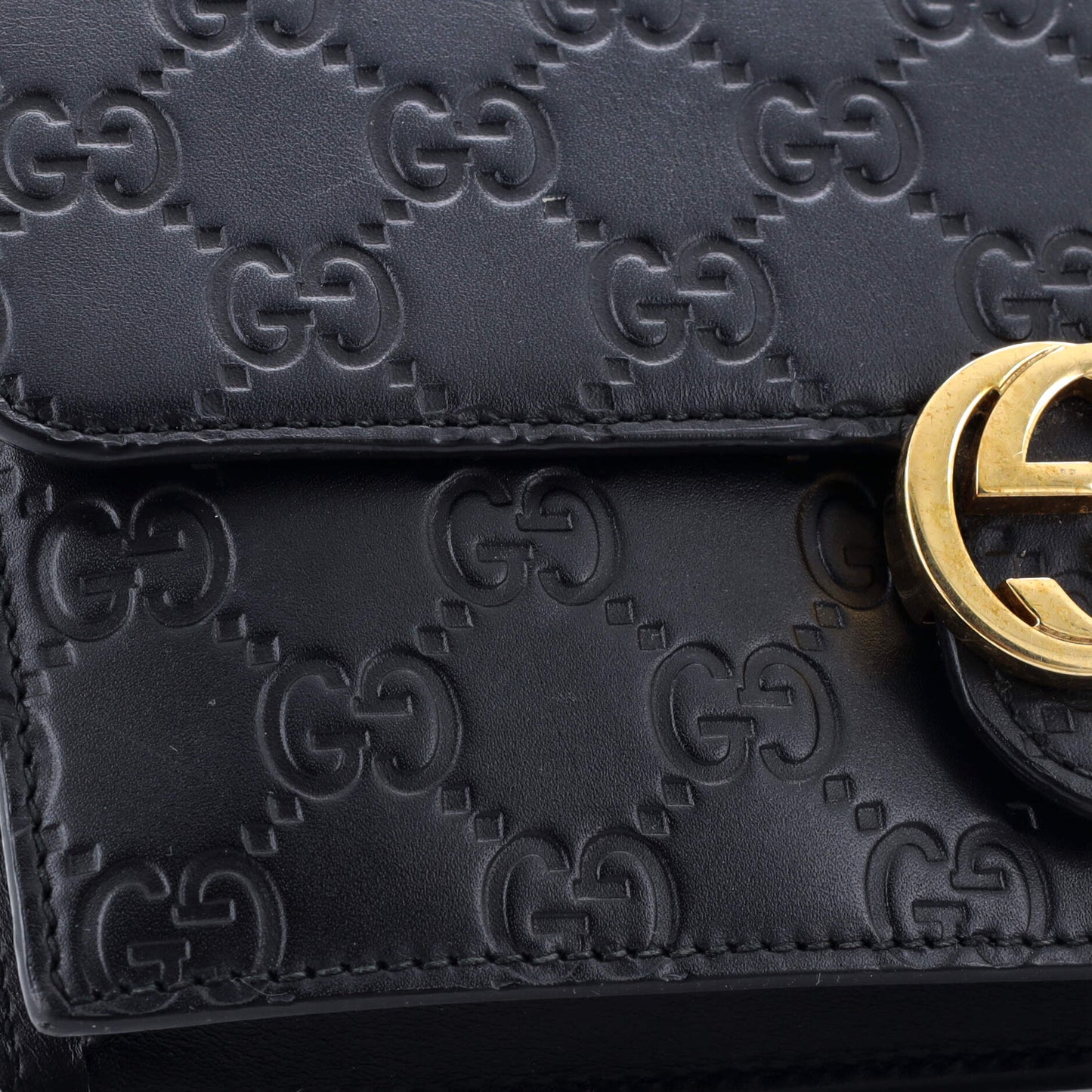 Icon Wallet on Chain Guccissima Leather