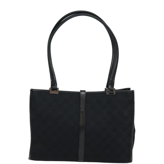 Luxury Gucci Trending 2025 Jackie Gg Canvas Shoulder Bag Black 002 1073 Auth 81163