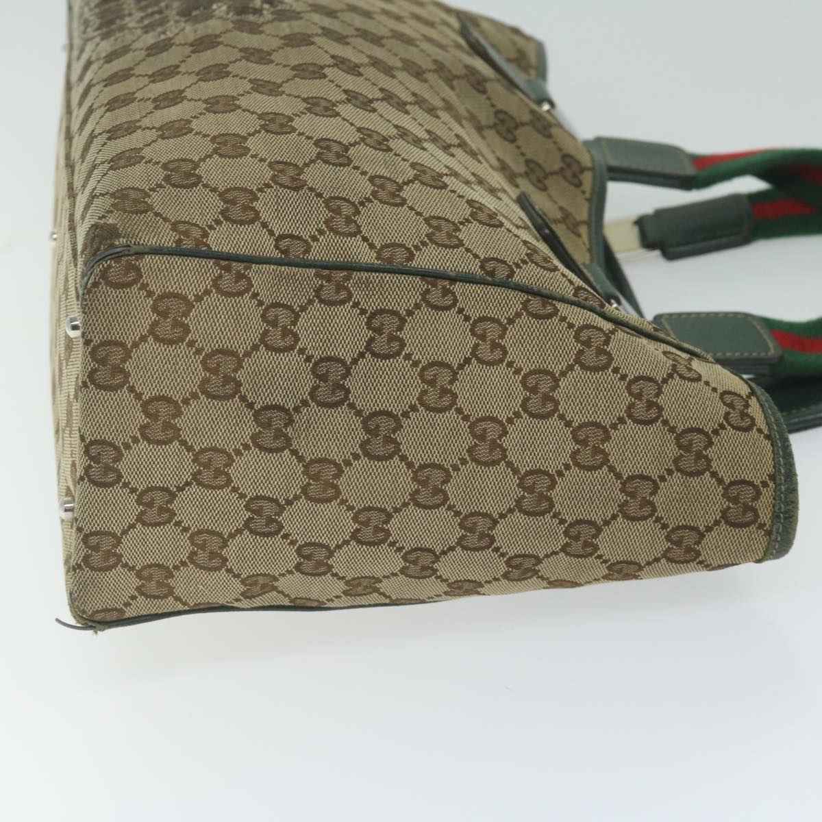 Luxury Gucci Trending 2025 GG Canvas Web Sherry Line Tote Bag Beige Red Green