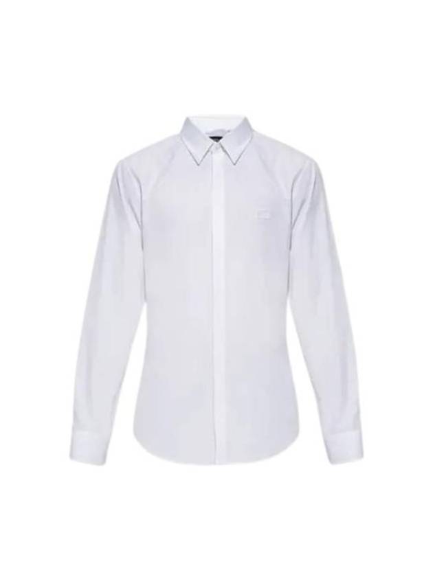 Luxury Fendi Men's Cotton Long Sleeve Shirt White