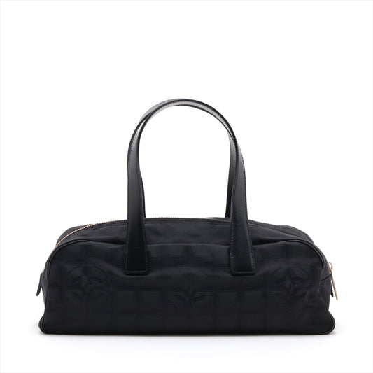 Chanel New Loveel Line Nylon Leather Handbag Black G 8th