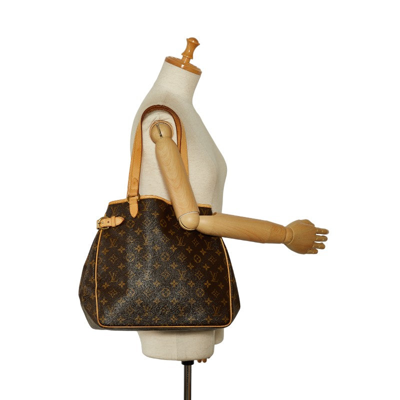 Louis Vuitton Monogram Batignol Vertical Tote Bag M51153 Brown PVC Leather Louis Vuitton