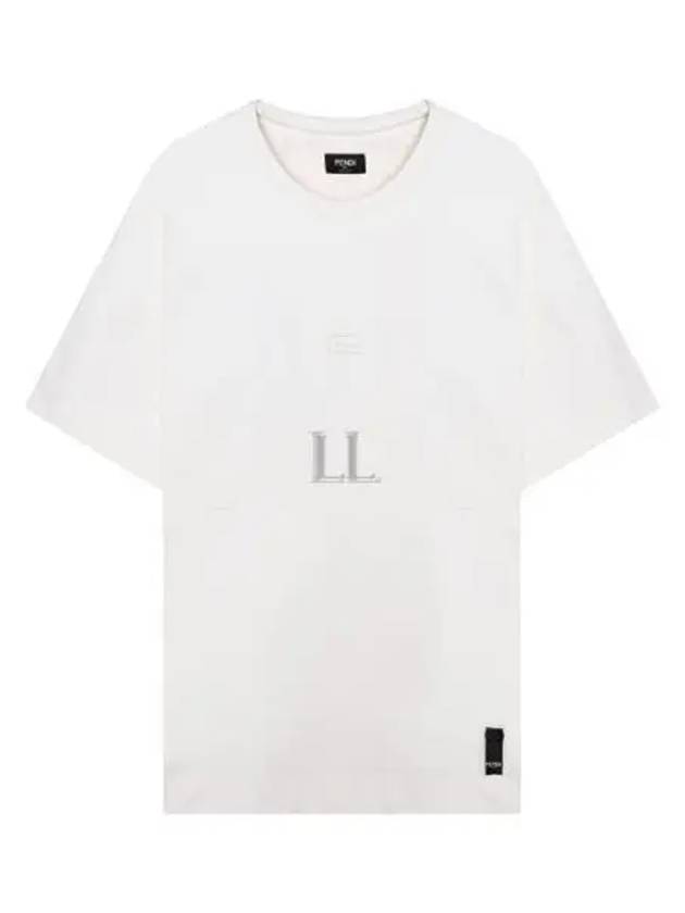 Luxury Fendi Logo Cotton Short Sleeve T-Shirt White