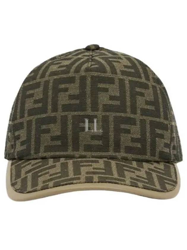 Luxury Fendi FF Monogram Ball Cap Brown