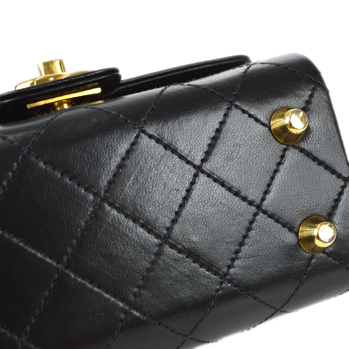 Luxury Chanel 1986-1988 Chain Top Handle Bag Lambskin