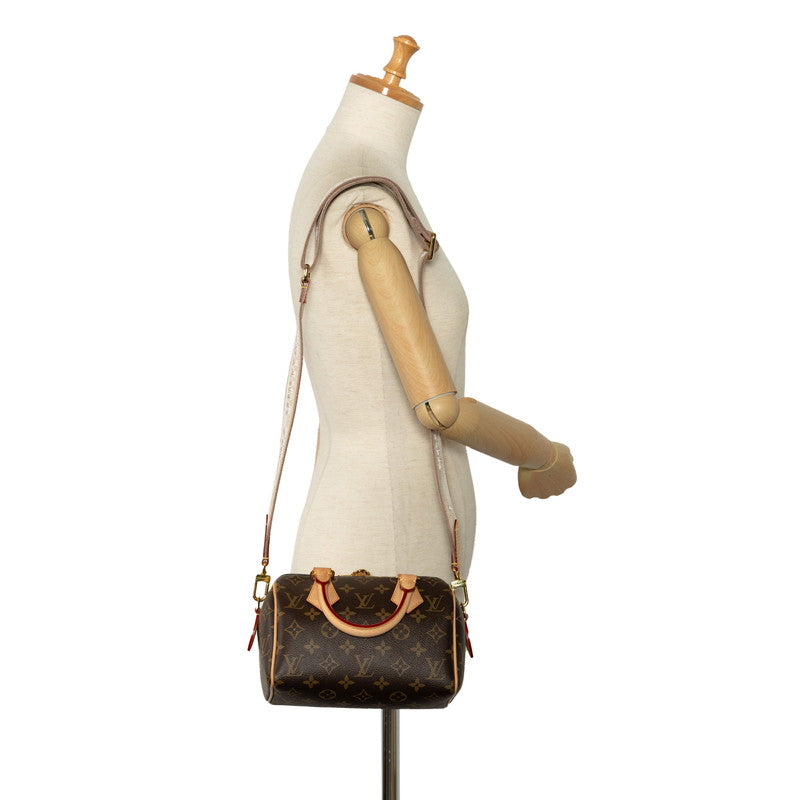 Louis Vuitton Monogram Speedy 20 Handbag 2WAY M46234 Brown PVC Leather Louis Vuitton