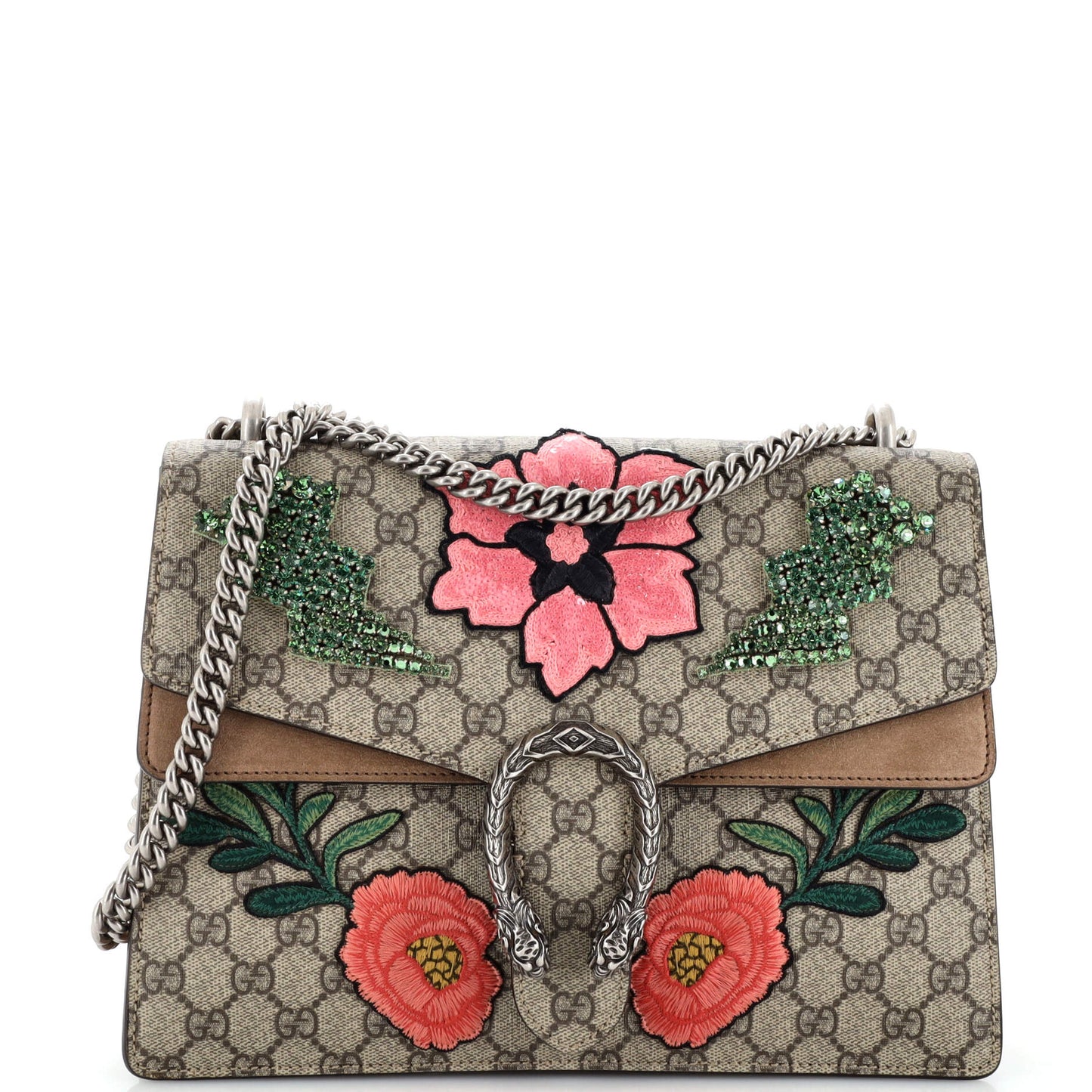 Luxury Gucci Trending 2025 Dionysus Bag Embellished GG Coated Canvas Medium