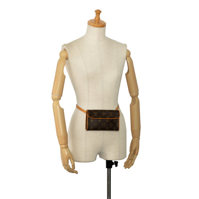 Louis Vuitton Monogram Poschet Florentine Body Bag Waist Bag M51855 Brown PVC Leather Louis Vuitton