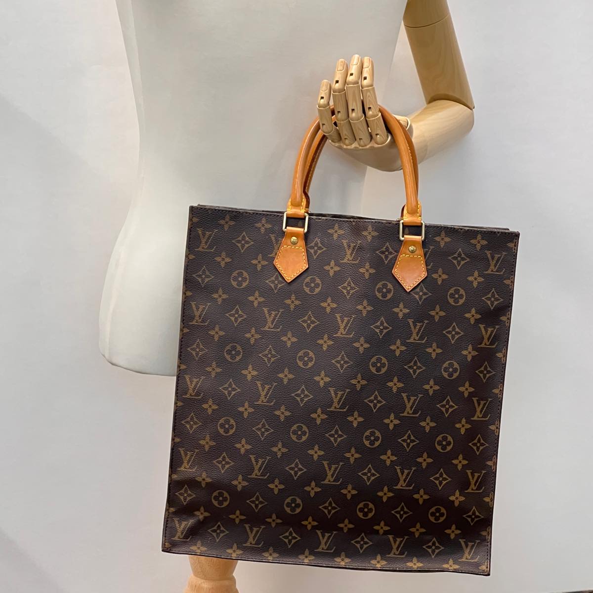 LOUIS VUITTON Monogram Sac Plat Hand Bag M51140 LV ep149
