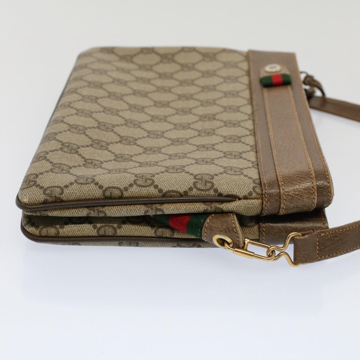 Luxury Gucci GG Canvas Web Sherry Line Shoulder Bag Beige Red Green ep1575