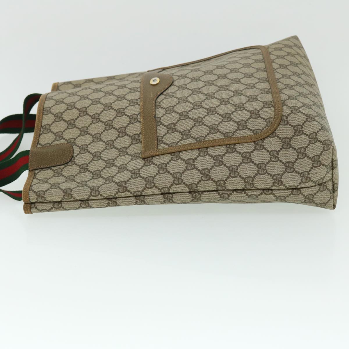Luxury Gucci GG Canvas Web Sherry Line Tote Bag Beige Red Green 39 02 003 ep1702
