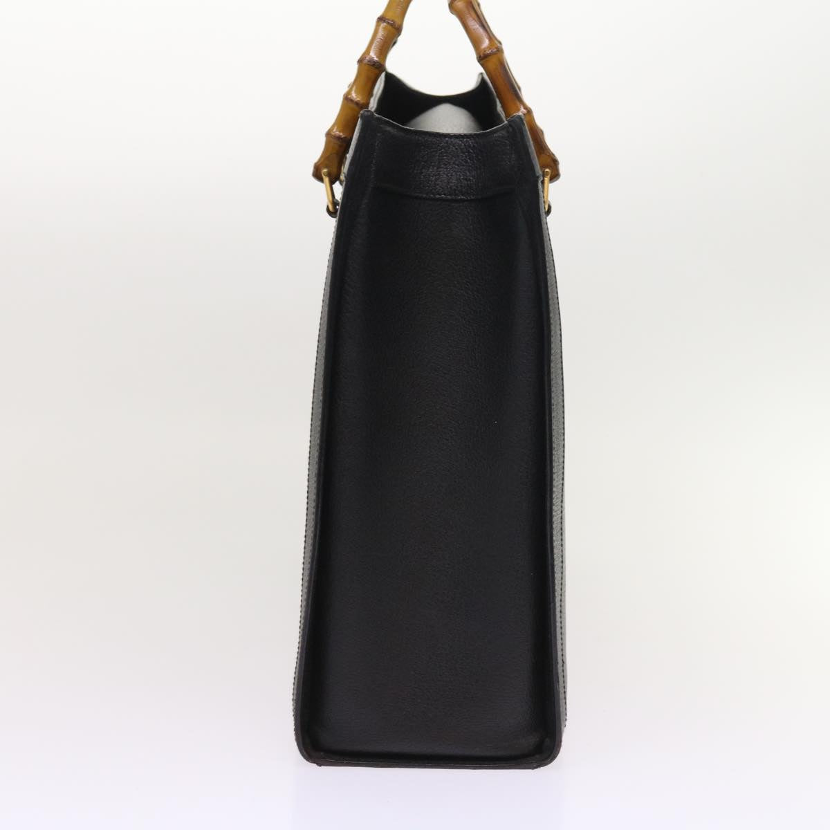 Luxury Gucci Bamboo Hand Bag Leather Black 002 1186 0259 ep1809