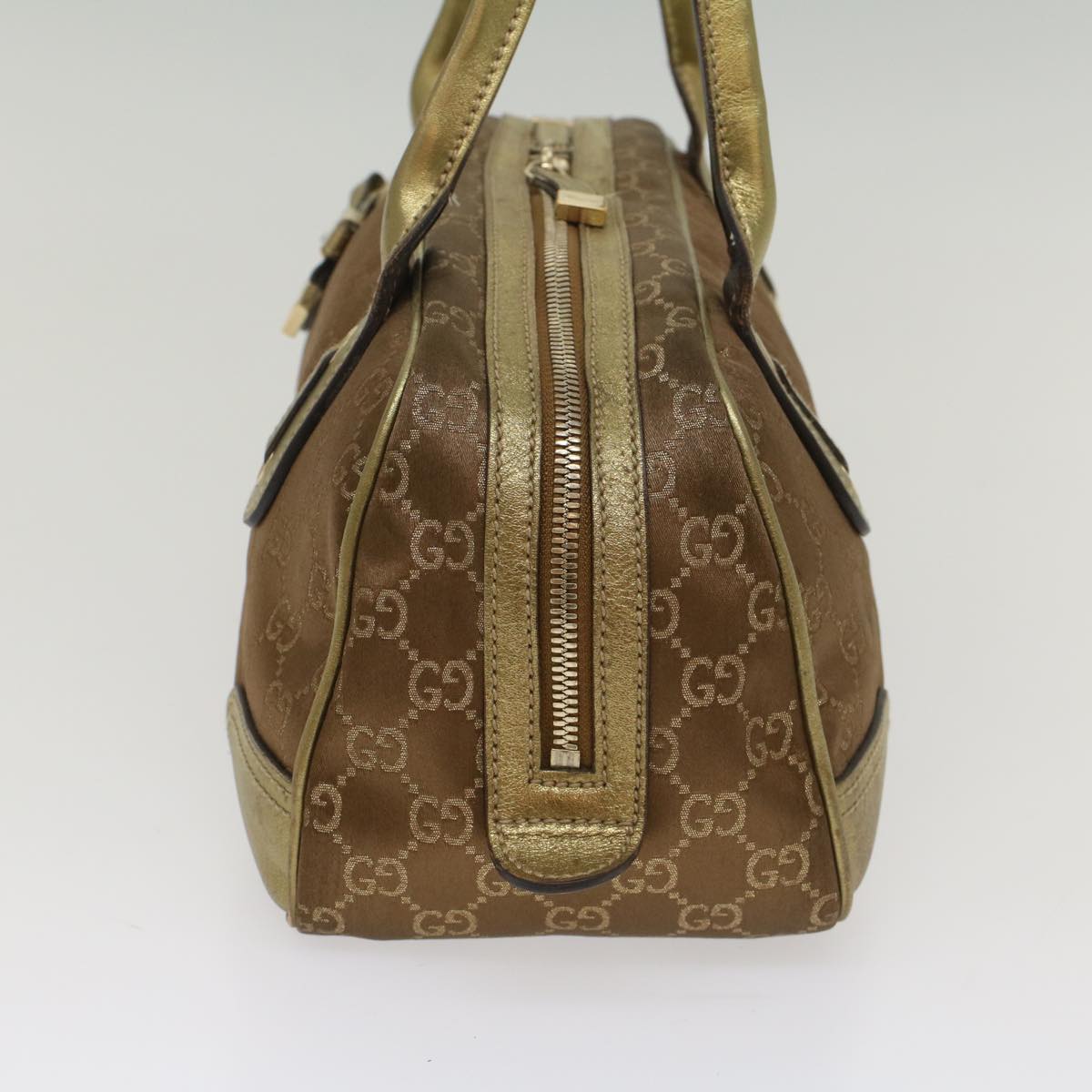 Luxury Gucci GG Canvas Shoulder Bag Gold Tone 161720 ep1828