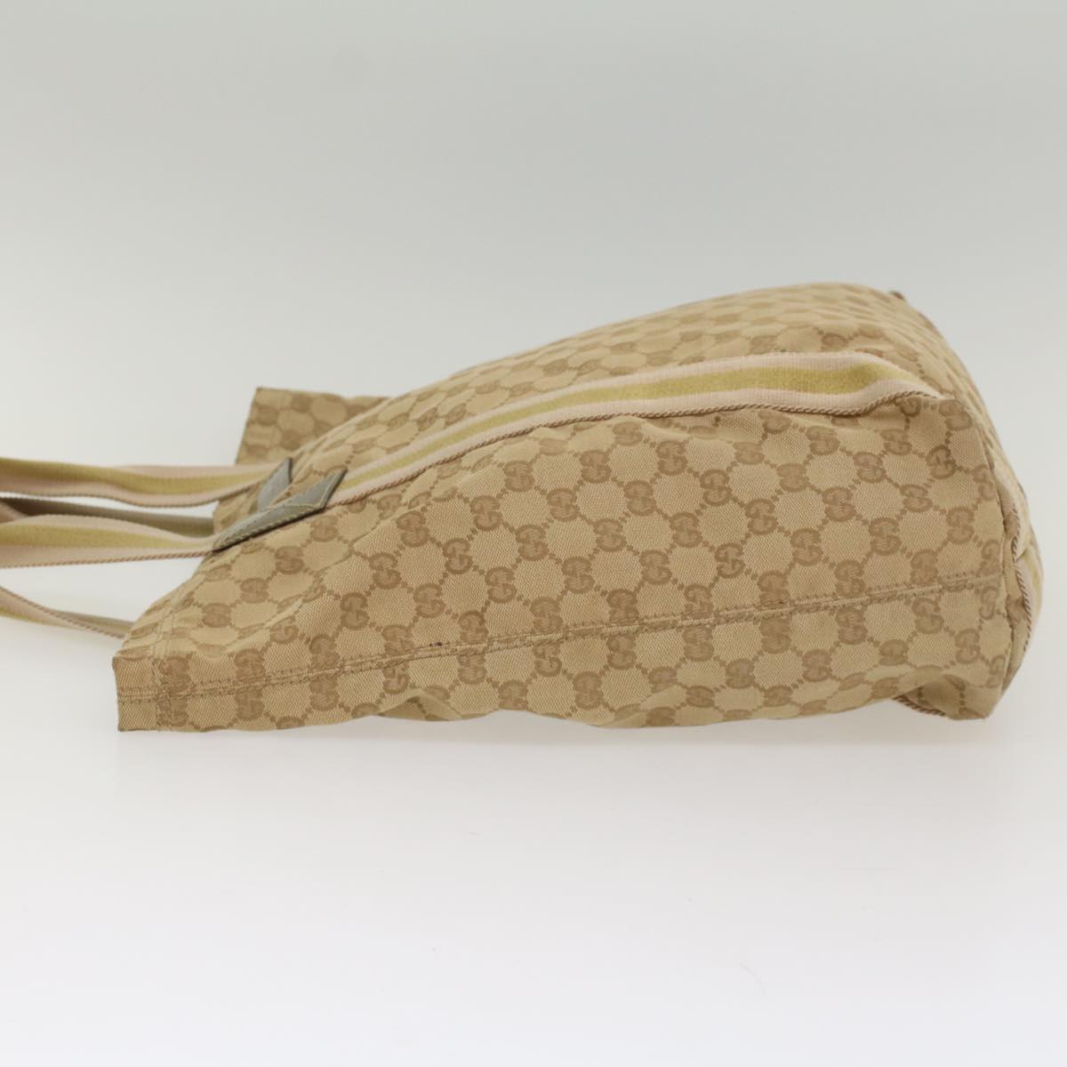 Luxury Gucci GG Canvas Sherry Line Tote Bag Beige Pink Khaki 189669 ep1863