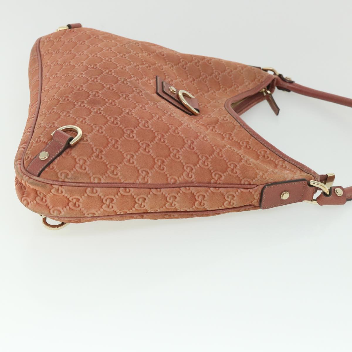 Luxury Gucci GG Canvas Shoulder Bag Suede Red 130737 ep1866