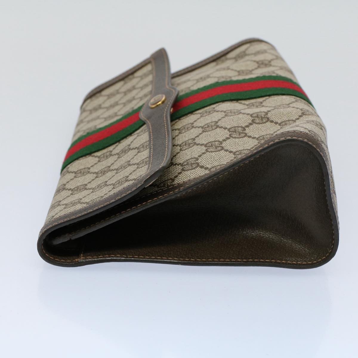 Luxury Gucci GG Canvas Web Sherry Line Clutch Bag Beige Red 41 014 3087 30 ep1883