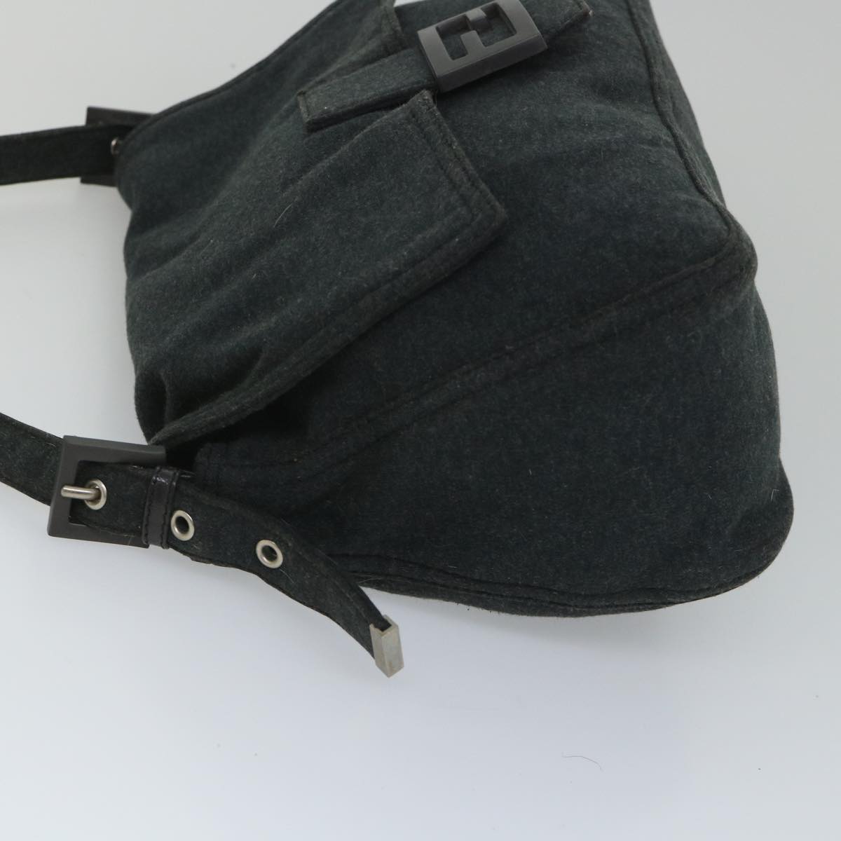 Luxury FendiMamma Baguette Shoulder Bag Cotton Gray 2305 26325 008ep2054