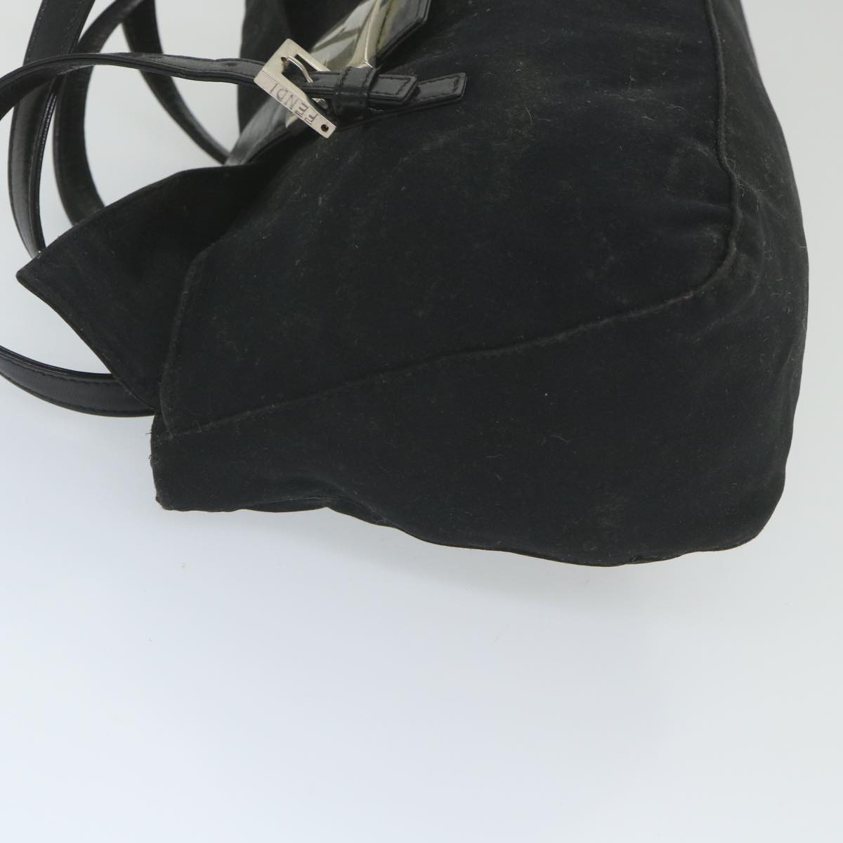 Luxury FendiMamma Baguette Shoulder Bag Nylon Blackep2451