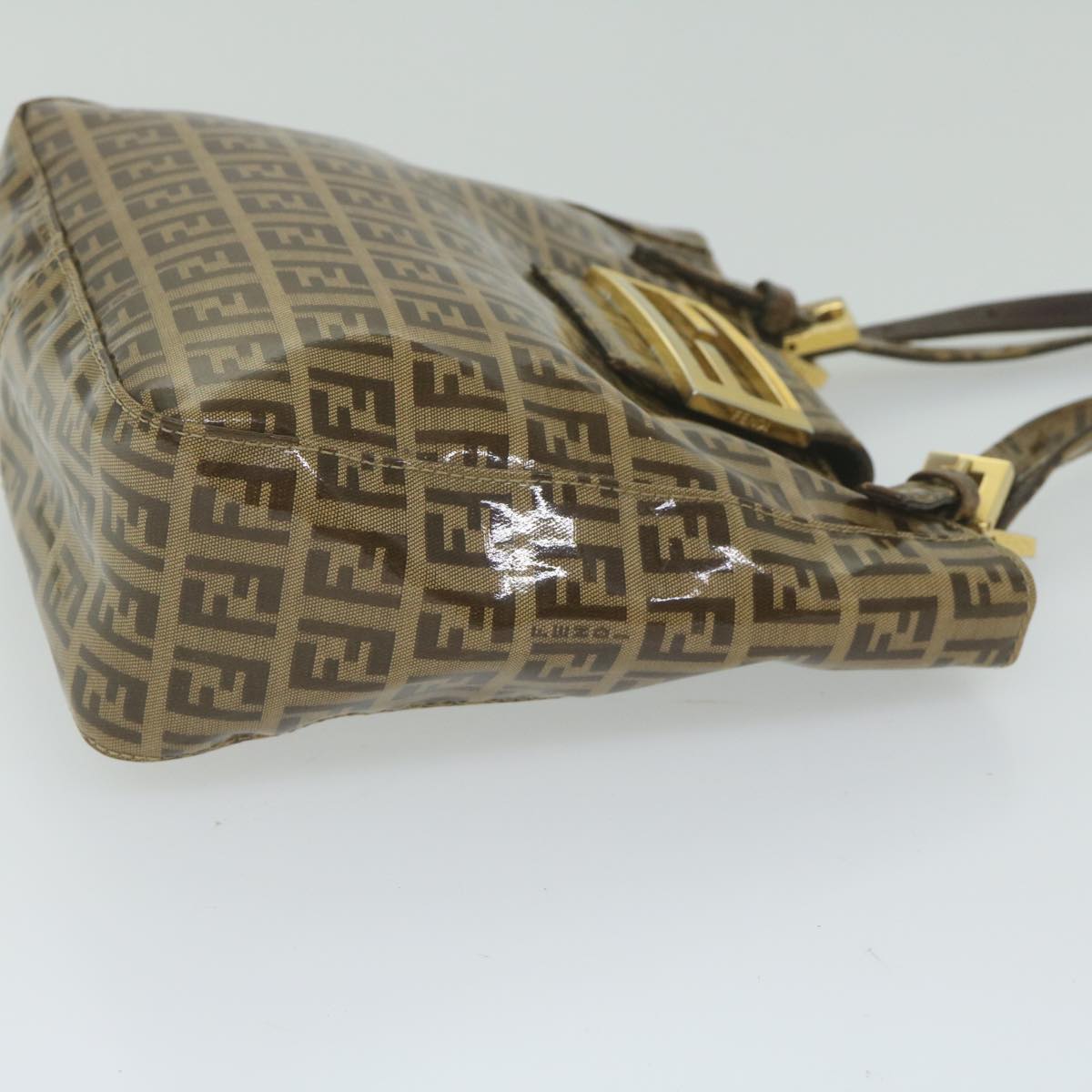 Luxury FendiZucchino Canvas Mamma Baguette Shoulder Bag Brownep2513