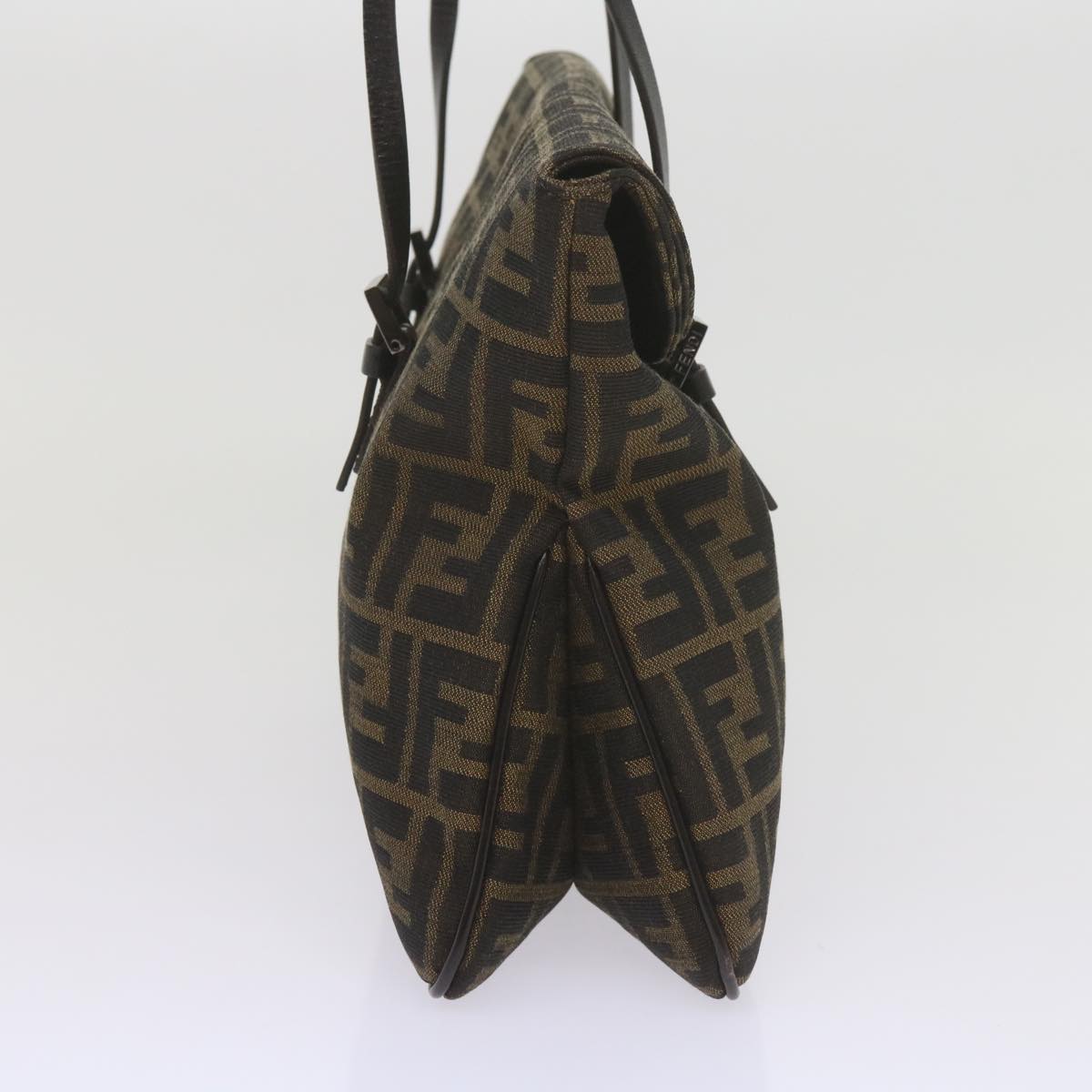 Luxury FendiZucca Canvas Mamma Baguette Shoulder Bag Black Brownep2540