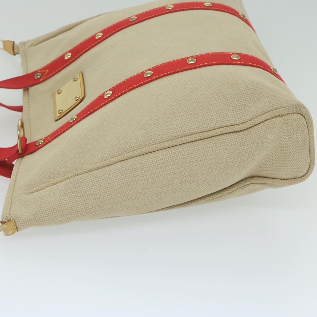 LOUIS VUITTON Antigua Cabas GM Tote Bag Beige Red M40032 LV ep2570