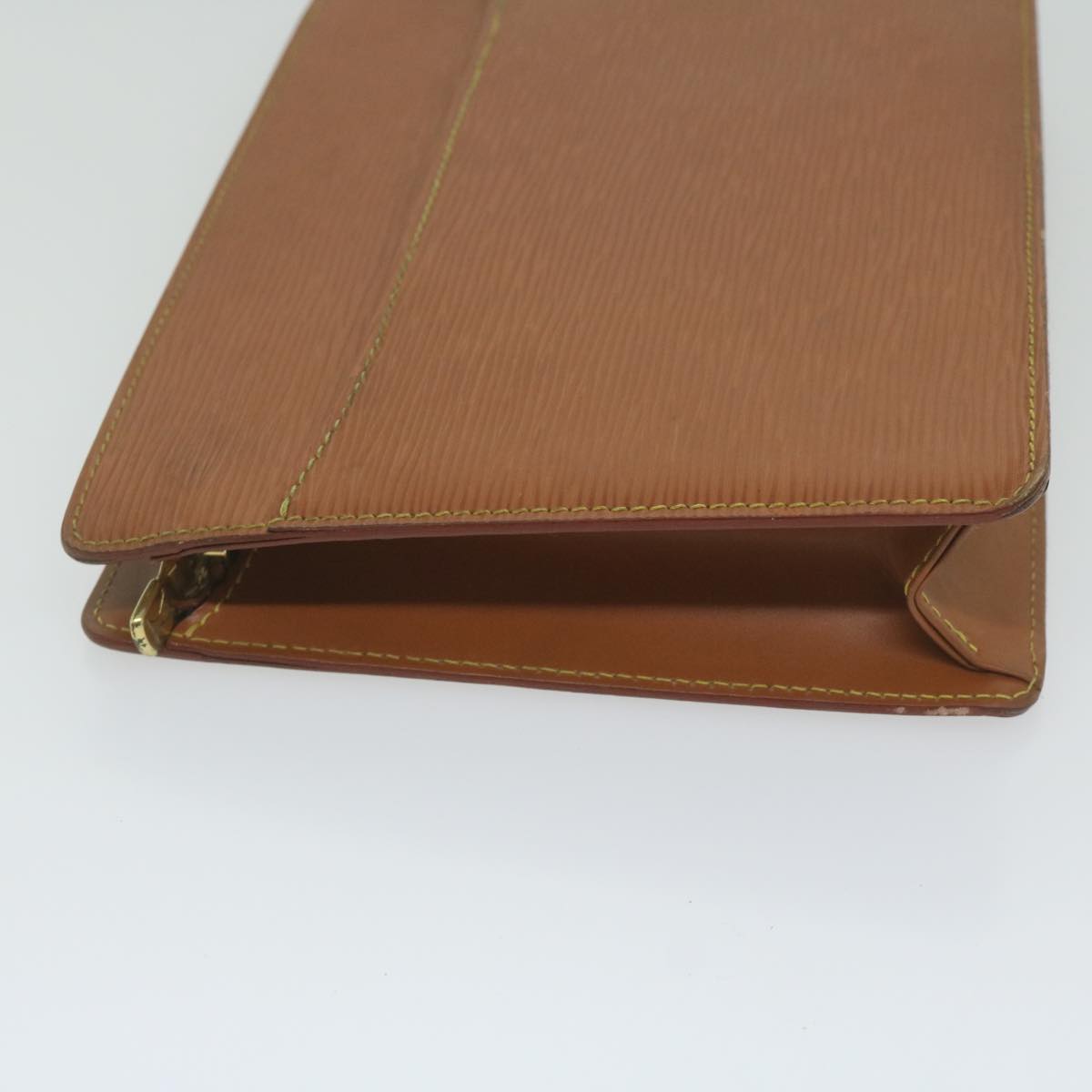 LOUIS VUITTON Epi Pochette Homme Clutch Bag Brown Zipang gold M52528 ep2642
